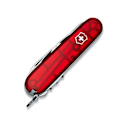 Miniatyrbillede 2 af 2: Victorinox 1.3703.T schweizisk lommekniv - Gennemsigtig rød - Rustfrit stål - Multisport Gennemsigtig rød