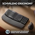 Pikkukuva 5 / 5: Logitech Wave Keys Langaton Ergonominen Näppäimistö Grafiitti - CZ/SK