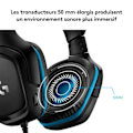 Miniatyrbillede 4 af 6: Gaming headset - Kablet - Logitech G - G432 - Med mikrofon - Sort