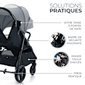 Miniatyrbillede 3 af 4: Klapvogn med kanne op til 22 kg - KINDERKRAFT RINE - Holdbare skumhjul - Vandtæt med UPF 50+ filter - Foldbar - Grå grå