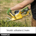 Miniatyrbillede 3 af 6: POWERPLUS POWXG2007 Elektrisk hækkeklipper - 525 mm klinge, 550 W, 16 mm afstand Gul