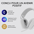 Pikkukuva 5 / 6: Logitech Zone Vibe 100 PC Headset Kevyet langattomat kuulokkeet melua vaimentavalla mikrofonilla - valkoinen