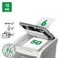 Miniatyrbillede 2 af 4: Dokumentødelægger - Leitz - IQ Autofeed Lille Kontor - 50 ark - Krydsudsnit P4 - Sort/Hvid sort