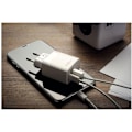 Pikkukuva 4 / 4: FIXE, jossa on USB-C- ja USB-liitännät sekä PD- ja QC 3.0 -tuki 20W valkoinen
