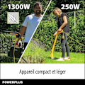 Pikkukuva 2 / 6: Ruohonleikkuri ja Sähkösakset - POWERPLUS - POWXG62205T - Ruohonleikkuri 1300 W & 32 mm Ø - Sähkösakset 250 W & 220 mm Ø sort