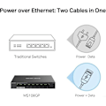 Miniatyrbild 3 av 5: Switch - MERCUSYS - MS108GP - 8 portar - Gigabit Ethernet - Power over Ethernet (PoE)
