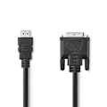 Pikkukuva 3 / 4: Nedis HDMI - DVI-videokaapeli HDMI (M) - DVI-D (M) 3 m musta pyöreä Svart