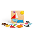 Miniatyrbillede 1 af 3: Geometrisk snøringsspil - BIGJIGS - Bigjigs Geometrisk Lace-A-Shape - 44 former - 6 snore Forskellige farver