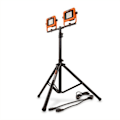 Miniatyrbillede 1 af 6: Powerplus Dual Power LED Projektor Genopladelig POWDP8035 - Byggelekt lampe på 20 V og 2x2000 lm - uden batteri eller oplader orange