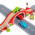 Pikkukuva 2 / 4: Bigjigs Rail Puinen Figuriini Kahdeksan Reittisarja, Puujunarata - 36 kappaletta, 3-vuotiaille ja sitä vanhemmille lapsille Flerfarvet