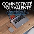 Pikkukuva 2 / 2: Ulkoiset kannettavat kovalevyt - LACIE - Mobile Drive Secure v2 - 4To - USB 3.1-C - Avaruusharmaa