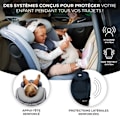 Miniatyrbillede 3 af 4: Bilbarnstol I-size 40-150 cm - KINDERKRAFT I-GROW - 360-graders drejbar - Indbygget base med isofix - Justerbart hovedstøtte - Sort sort
