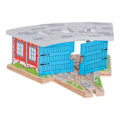 Miniatyrbillede 1 af 3: BigJigs Legetøj - Modeller - Stallokomotiv med tre sæder - Garage - Station - Lufthavn - Havn - Hus - Bygning