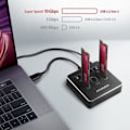 Pikkukuva 4 / 4: AXAGON-yhteensopiva ADSA-M2C NVMe Clone Dual SSD Dock Station - 8595247906496