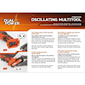 Pikkukuva 5 / 6: Langaton monitoimityökalu 20V DUAL POWER POWDP4060 - 5 lisäosaa mukana Orange - Sort