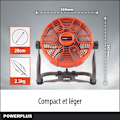 Miniatyrbillede 5 af 6: Powerplus Dual Power Batteriflad ventilator POWDP8015 - Bord-, stativ- eller vægventilator med 20 V - uden batteri eller oplader Orange