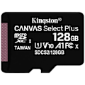 Miniatyrbillede 1 af 6: Kingston Technology Canvas Select Plus flashhukommelse 128 GB MicroSDXC Class 10 UHS-I (128 GB MICROSDXC CANVAS SELECT - 128 GB, mikro