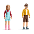 Miniatyrbillede 6 af 6: Eventyrhytte i træerne, æske med 60 detaljerede stykker med gynge, 2 børnefigurer og dyrefigurer, Flerfärgad