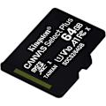 Miniatyrbillede 2 af 2: KINGSTON Flash-hukommelseskort - Canvas Select Plus - 64 GB - A1 / Video Class V10 / UHS Class 1 / Class10 - microSDXC UHS-I