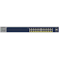 Miniatyrbillede 2 af 4: NETGEAR GS724TP - 24-port Gigabit PoE+ 190W håndterbar Ethernet-switch med 2x SFP - Rackmonterbar
