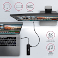 Miniatyrbillede 4 af 4: AXAGON-kompatibel HMC-6GL USB-hub, 3x USB-3.0, 1x RJ-45, 1x HDMI - 8595247906182