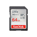 Pikkukuva 1 / 4: SDXC-kortti - SanDisk - Ultra - 64 Go - 140 Mo/s - UHS-I U1