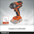 Pikkukuva 2 / 4: Langaton iskevä ruuvinvääntimellä - DUAL POWER POWDP20150 - 220Nm - Säädettävä vääntömomentti - ilman akkua tai laturia Orange - Sort