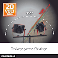 Miniatyrbillede 2 af 6: Powerplus Dual Power LED Projektor Genopladelig POWDP8035 - Byggelekt lampe på 20 V og 2x2000 lm - uden batteri eller oplader orange