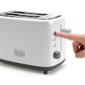 Pikkukuva 3 / 4: BLACK+DECKER BXTOA820E 820W leivänpaahdin, 2 paikkaa, 3 toimintoa, 7 tasoa, itsekeskittyvä, 2 pihtiä kaikille leipätyypeille