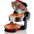 Miniatyrbillede 1 af 4: Ariete Four til Pizza Double 927, Four til Pizza med 5 Bagningstrin, 2 Antiadhæsive Reflektorplader, Rød Punainen