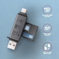 Pikkukuva 3 / 4: AXAGON CRE-DAC ulkoinen USB 3.2 Gen1 Type-C+Type-A 2-paikkainen SD/microSD - 8595247907134