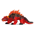 Miniatyrbillede 2 af 3: Lava Lizard - Realistisk Schleich Figur - Mytisk og voldsom lavamonster - Meget detaljeret firbenfigur til drenge Rød Sort