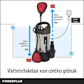 Miniatyrbillede 3 af 6: Powerplus Elektrisk Vandpumpe POWEW67912 - 400 W Submersibel Vandpumpe, Maksimal 35°C, 7500 l/h, Havemaskiner grå