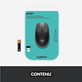 Miniatyrbillede 6 af 6: Ergonomisk trådløs mus - Logitech - M190 - Grå
