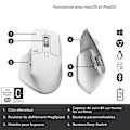 Pikkukuva 6 / 6: Hiiri - Langaton - Logitech - MX Master 3S - Vaaleanharmaa