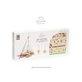 Miniatyrbillede 6 af 6: Ugears 3D Puslespil Trimaran Merihobus træskib til modelbygning Brun