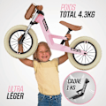Pikkukuva 2 / 4: Tasapainopyörä lapsille - BERG Biky Retro Pink - Kevyt ja mukava Grøn
