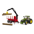 Pikkukuva 2 / 4: John Deere 7R metsävaunulla ja 4 puun rungolla