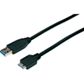 Pikkukuva 1 / 3: USB-kaapeli - Merkki - 3.0 A uros - Micro-B uros - Kolminkertaisesti suojattu - 1 m - Musta
