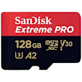 Pikkukuva 1 / 3: SanDisk Extreme Pro microSDXC 128GB Class 10 UHS-I U3 V30 200MB/S 90MB/S A2 C10 Muistikortti