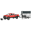 Pikkukuva 2 / 3: Ram 2500 Power Wagon ajoneuvo pakettiautolla ja hevosella - BRUDER Rød og sort