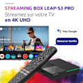 Miniatyrbild 2 av 6: Box Android TV 4K - STRONG - LEAP-S3 PRO - Chromecast - Google Röstassistent - Wifi 6 - 32Go