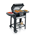 Miniatyrbillede 1 af 4: Grill på fødder - SEVERIN - SEVO GTS - 3000W - 0° til 500°C - Røgfri vandbakke Sort, Sølv