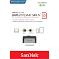Miniatyrbild 1 av 6: SANDISK Ultra Dual USB Flash Drive - 128GB - USB 3.1/USB-C - Grå