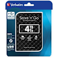 Miniatyrbillede 1 af 2: VERBATIM Store 'N' Go GEN ekstern harddisk - 4 TB - USB 3.0 - Sort