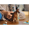 Miniatyrbillede 2 af 6: 18 stykke skønhedsæske til hestefigurer med rytter Kim - Gave til drenge og piger fra 5 år - Flerfärgad