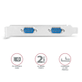Miniatyrbillede 2 af 3: PCIe-adapter - Axagon - PCEA-S2N - 2 serielle porte - ASIX AX99100 - Hvid farve