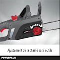 Miniatyrbild 4 av 5: Powerplus POWEG10110 elektrisk motorsåg - 2200 W, 400 mm svärd, automatisk kedjesmörjning, trädgårdsredskap Mörkgrå