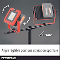 Miniatyrbillede 5 af 6: Powerplus Dual Power LED Projektor Genopladelig POWDP8035 - Byggelekt lampe på 20 V og 2x2000 lm - uden batteri eller oplader orange