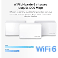 Miniatyrbild 2 av 4: WiFi 6 Mesh AX3000 Mbps - MERCUSYS Halo H80X (3-Pack) - Täckning upp till 650 m² - 3 Gigabit Ethernet-portar för upp till 150 enheter